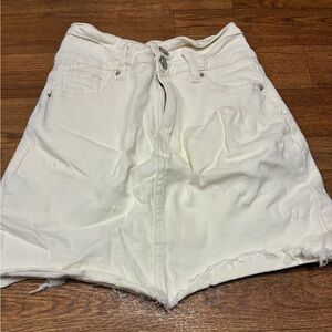 Women's Cream Skirt With Attached Shorts
